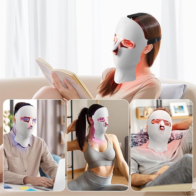 ONLUKY Red Light Therapy Mask for Face, Cordless LED Face Mask Light Therapy - Image 8