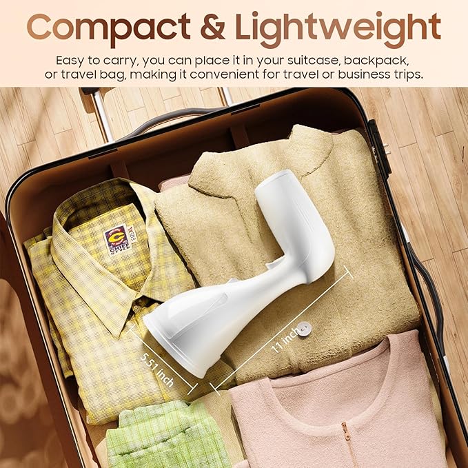 Portable Hand Held Steamer for Clothes - 1350W Handheld Clothes Steamer - Image 6