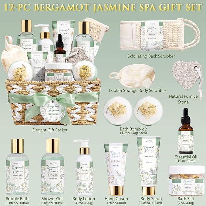 Mothers Day Birthday Gifts for Women, Bergamot Jasmine Relaxing Spa Gift - Image 2