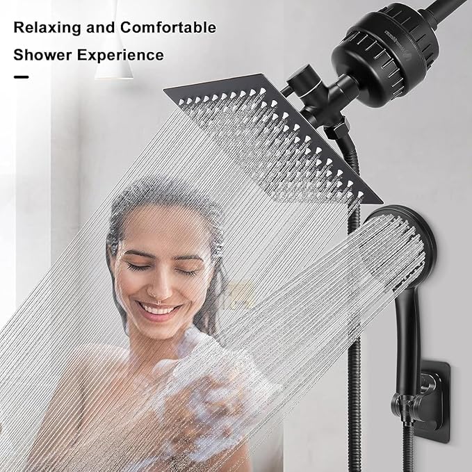 NearMoon Filtered Rain Shower Head, High Pressure 8″Square, and 5 settings - Image 7