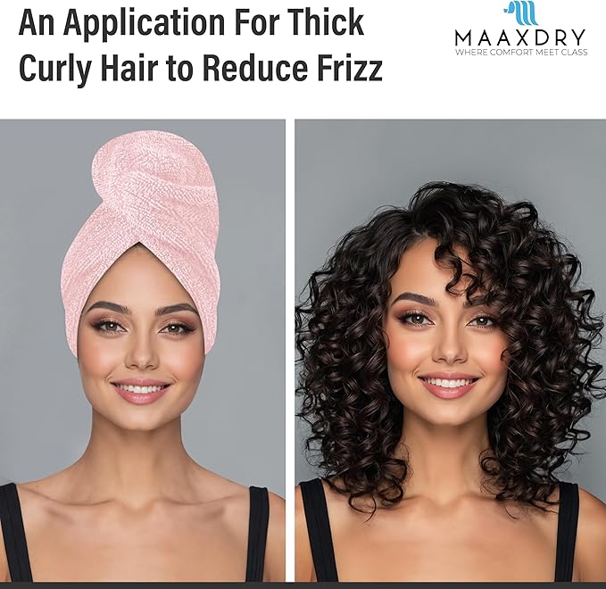 100% Cotton Large Hair Towel Wrap - Image 6