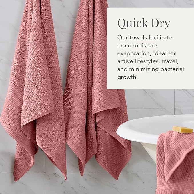 NY Loft 100% Cotton Towel Set 6 Piece | Super Soft & Absorbent Quick-Dry 2 Bath - Image 3
