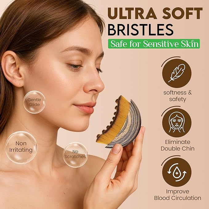 Lymphatic Contour Face Brush, Lymphatic Drainage Brush, Double Chin Reducer - Image 4