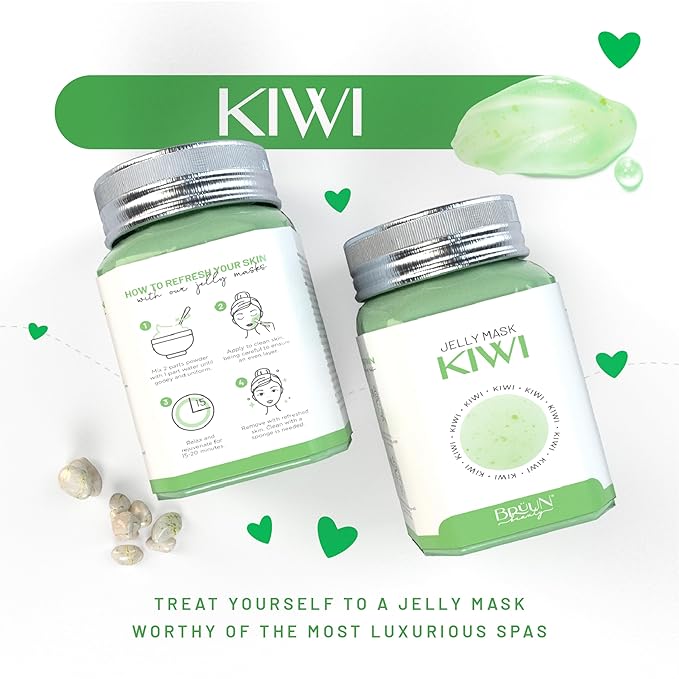 BRÜUN Peel-Off Kiwi Jelly Mask for Face Care – A 23 fl oz Rubber Mask Jar for - Image 5