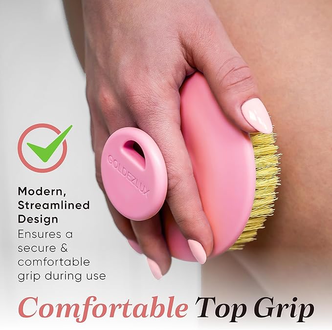 GOLDEZLUX® Dry Body Brush Cruelty-Free Firm Bristles Exfoliate Promote Smooth - Image 2