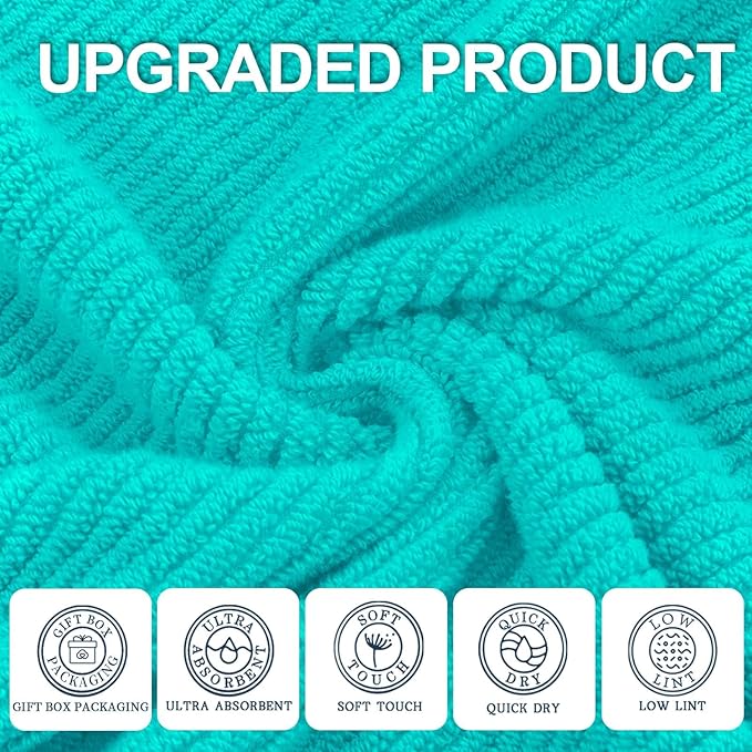 Turquoise Bath Towels - Image 2