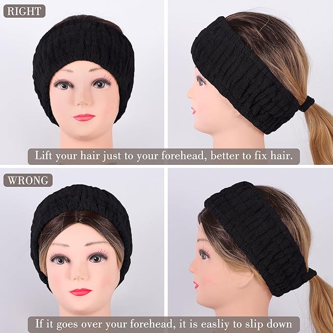 DiyJibb 9 Pcs Spa Headband for Washing Face, Skincare Headband and Wristband Set - Image 7