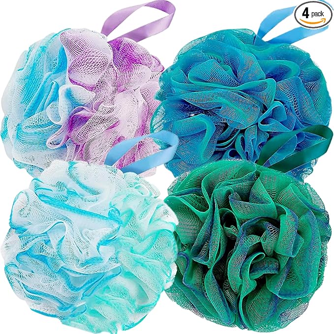 Fu Store Loofah Sponge Shower Loofahs 80g Bath Sponges Mesh Balls 4 Colors Body by FuStore