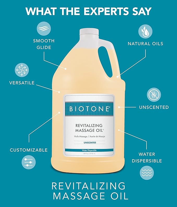 Biotone Revitalizing Unscented Massage Oil, 8 Ounce - Image 5