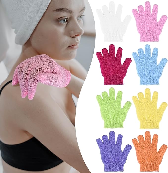 2 Pcs Shower Gloves, Exfoliating Gloves, Exfoliating Mitt, Exfoliating Body - Image 2
