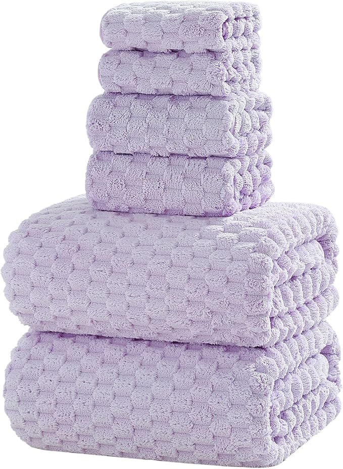 Extra Large Bath Towel Set of 6, Oversized Bath Sheet Super Soft Highly by NALIVO