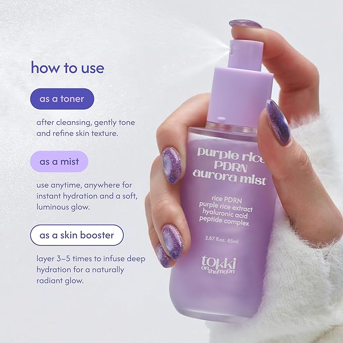 Purple Rice PDRN Aurora Mist | Hydrating Facial Toner Mist | Skin Barrier - Image 9