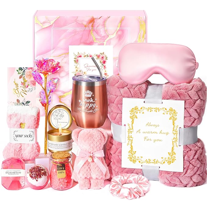 Birthday Gifts Basket for Women Mom Her Sister Grandma, Get Well Self Care Gift by Theworldofimagination