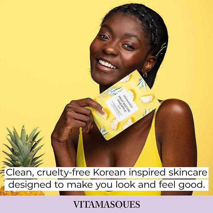 Vitamasques Pineapple Face Sheet Mask 7 Pack - Image 6