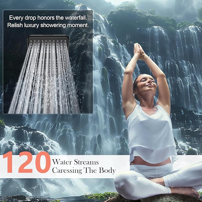 Filtered Shower Head with Handheld, High Pressure 6 Spray Mode Showerhead with - Image 3