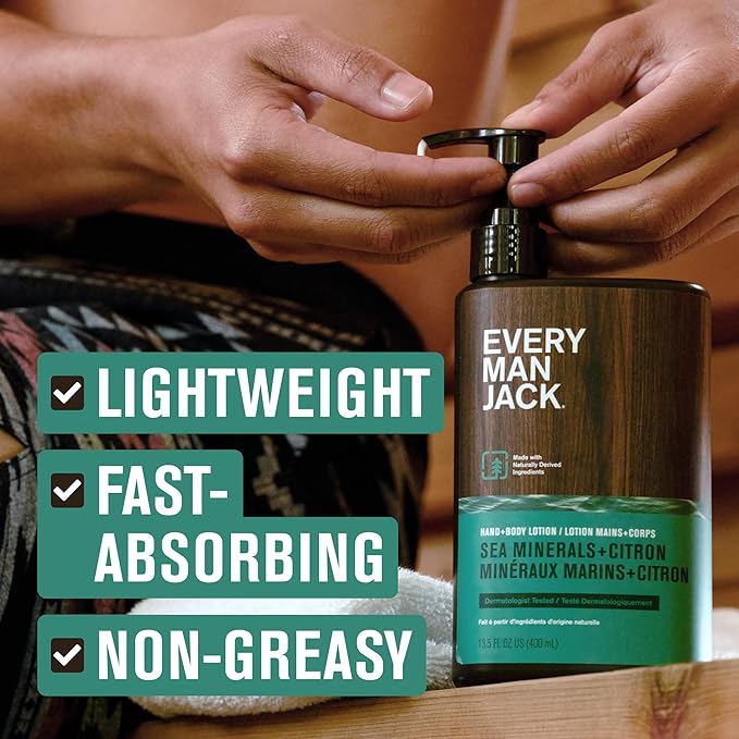 Every Man Jack Mens Sea Minerals + Citron Hand & Body Lotion - Image 4