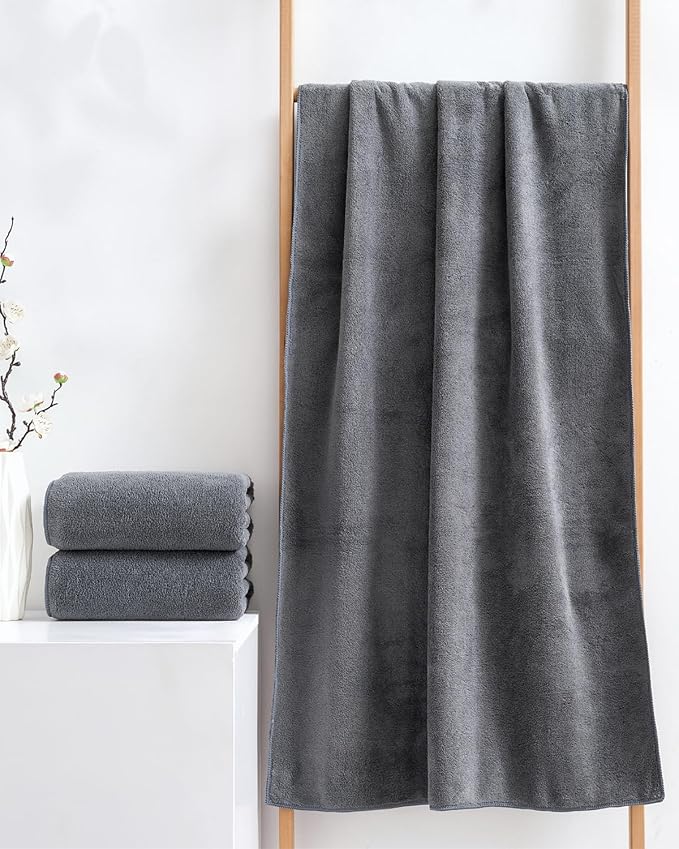 Lumimi Towel Set of 6 Very Soft Microfiber 3 Bath and 3 Hand Towels Quick Dry - Image 5