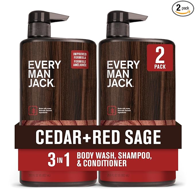 Every Man Jack Cedar + Red Sage Mens 3-in-1 All Over Wash by EveryManJack