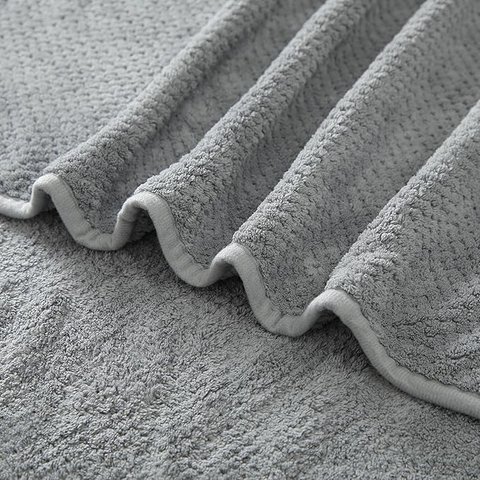 2 Pack 40"x 80" Extra Large Bath Towel Sheet Set, Oversized Bath Sheet Towels - Image 4