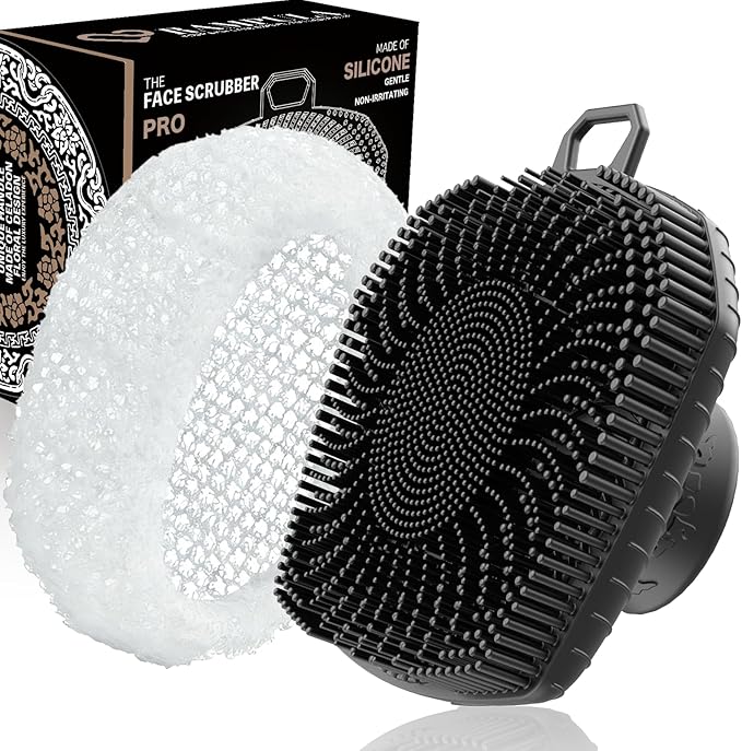 RamPula Face Scrubber & African Net, Silicone Exfoliating Brush by RamPula