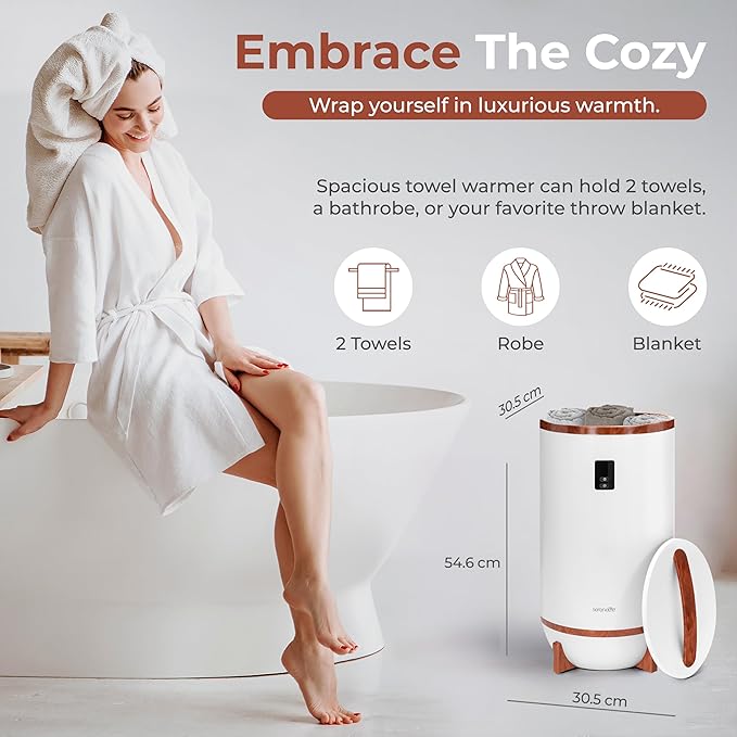 SereneLife Towel Warmer Bucket, - Image 2