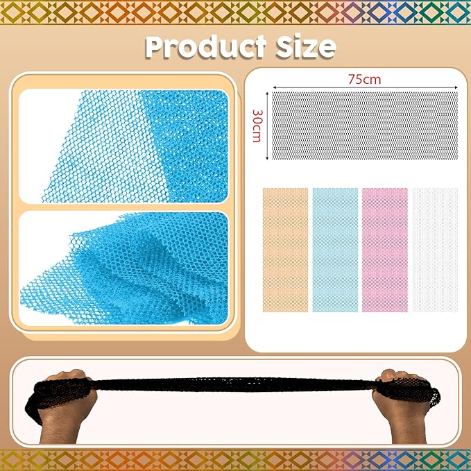 5 Pieces African Net Sponge – Deep Cleansing & Exfoliating Mesh - Image 5