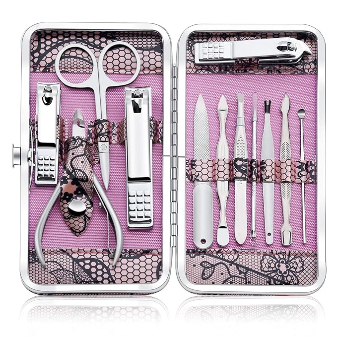 Manicure Set Professional Nail Clippers Kit Pedicure Care Tools- Stainless by KeibyCitom