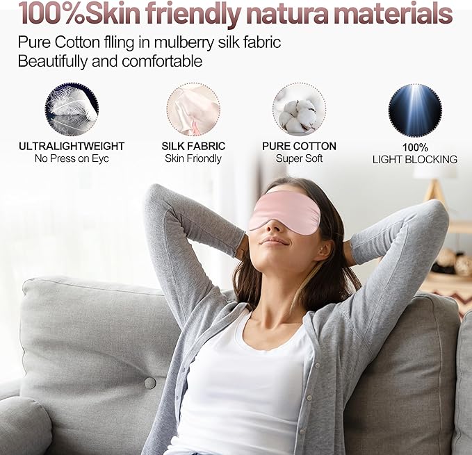 Sleep Mask, Silk Eye Mask for Sleeping - Image 5