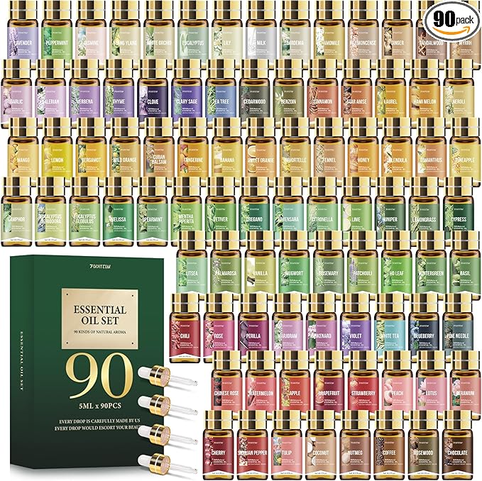 90 Pcs Essential Oil Set by FUHITIM