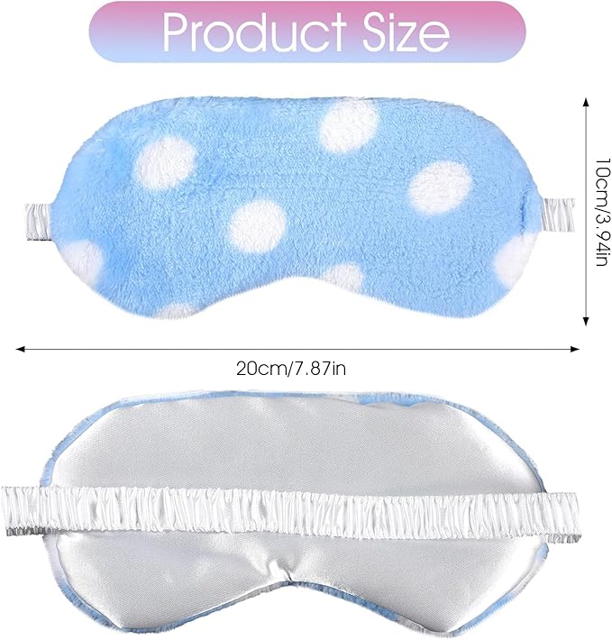 2PCS Plush Sleeping Eye Mask, Soft Plush Eye Mask, Fuffy Eye Cover Comfortable - Image 2