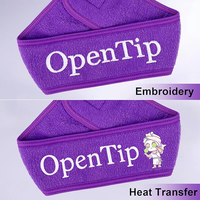 TopTie 4PCS Spa Facial Headband Skincare Makeup Head Wrap Adjustable Terry - Image 4
