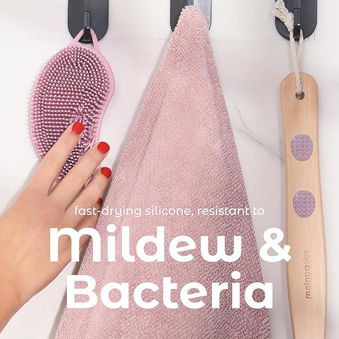 MainBasics Silicone Body Scrubber Dual-Sided Shower Loofah and Scalp Scrubber - Image 7