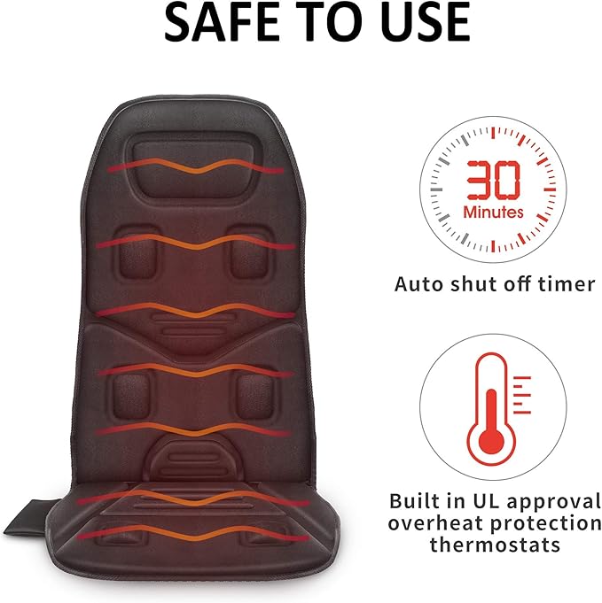 COMFIER Back Massager for Chair – Upgraded Vibration Chair Massager, Deep - Image 6