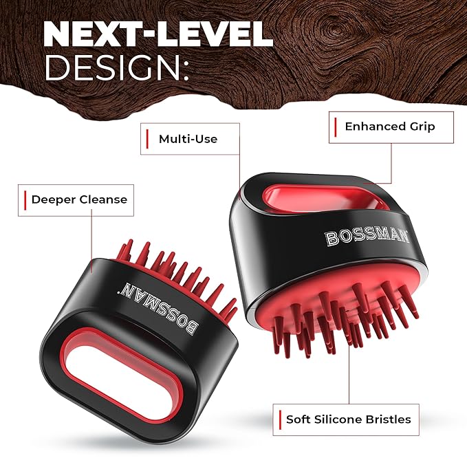 Bossman Titan Shower Scalp Massager – Scalp Exfoliator Brush – Ergonomic - Image 4