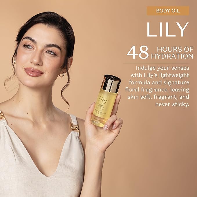 Lily Scented Body Oil, Lightweight and Fast Absorbing Moisturizing Body Oil - Image 3