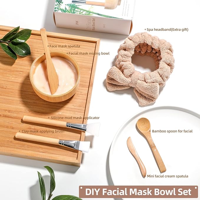 JPNK New Facial Mask Bowl Set, New DIY 6Pack DIY Clay Mask Mixing Kit - Image 2