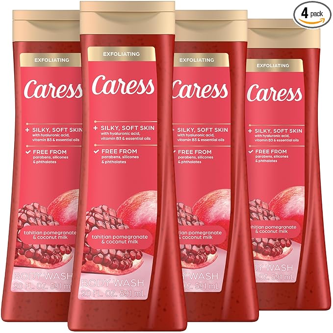 Caress Tahitian Pomegranate & Coconut Milk Exfoliating Scrub Body Wash by Caress