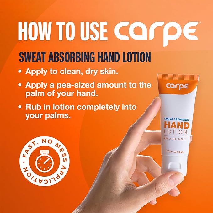 Carpe Sweat Absorbing Hand Lotion, A dermatologist-recommended smooth lotion - Image 4