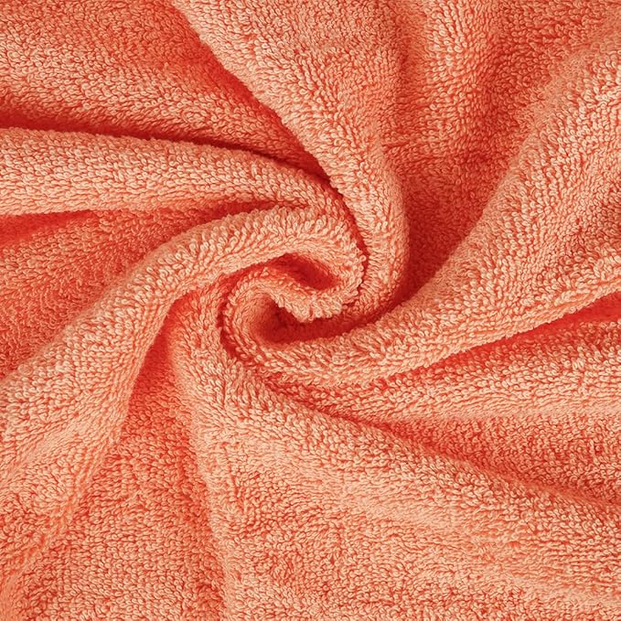 CASA COPENHAGEN Solitaire 6 Pieces Towel Set- Malibu Peach, 600 GSM 2 Bath - Image 5