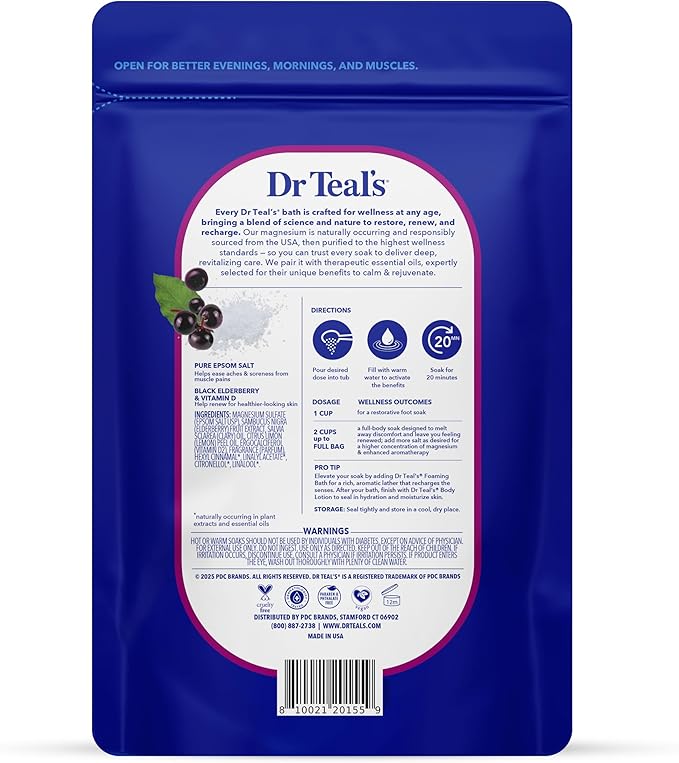 Dr Teal's Epsom Salt Magnesium Soak, 3 lbs - Image 2