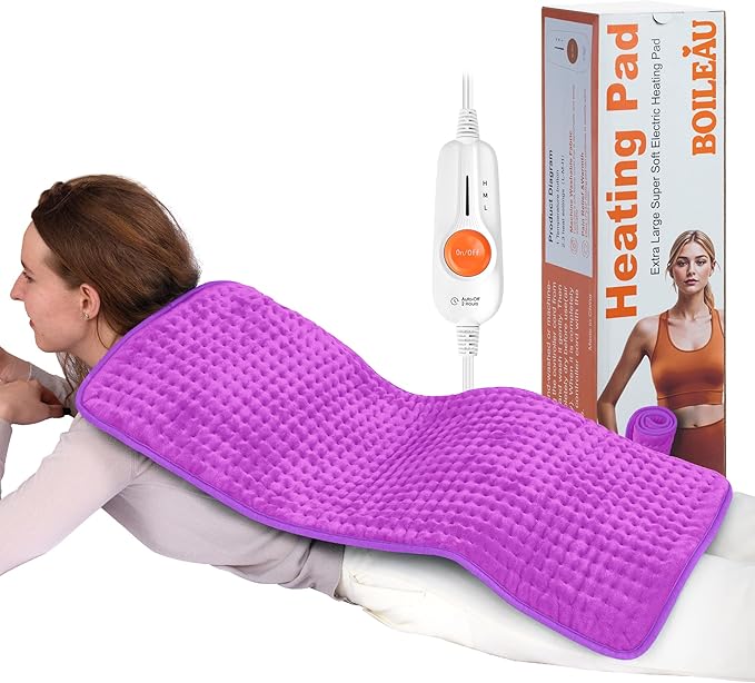 Boileau Electric Heating Pad for Back Pain and Period Cramps Relief, 3 Heating by WishYouLovelyandHappy