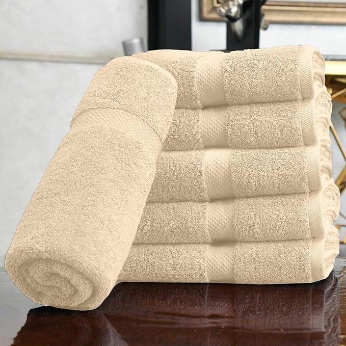 HERCULEAN Premium Bath Towels 24 x 48 Pack of 6 | Quick Dry and Highly - Image 3