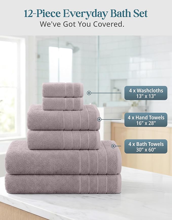 Casa Platino 100% Cotton Bathroom Towel Set - Image 3