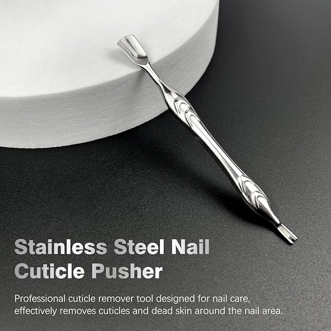 Stainless Steel 2-in-1 Cuticle Pusher - Image 2