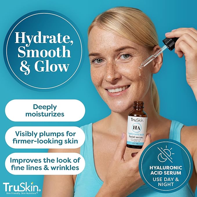 TruSkin Hyaluronic Acid Serum for Face – 7 Ultra-Hydrating Ingredients – - Image 3