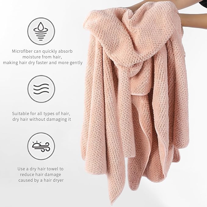 Microfiber Hair Towel Quick Dry Hair Towel Hair Drying Towels Suitable - Image 3
