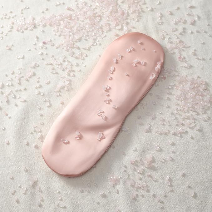 Weighted Eye Pillow for Relaxation, SPA and Travelling, 100% Natural Rose Quartz - Image 6