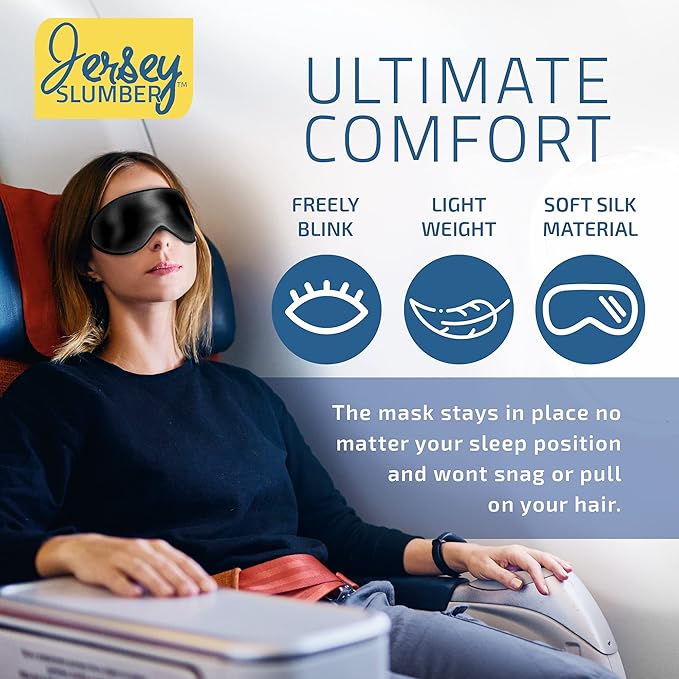 Silk Sleep Eye Mask for Men Women, Comfortable Super Soft Eye Mask - Image 4
