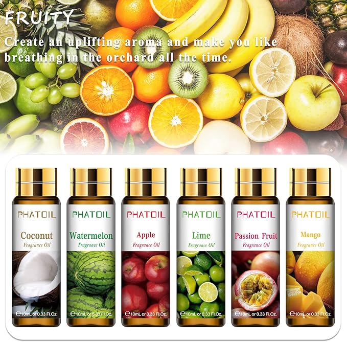 PHATOIL 9Pcs Fruity Fragrance Oil Gift Set, 10ml/0.33fl.oz Fragrance Oils - Image 2