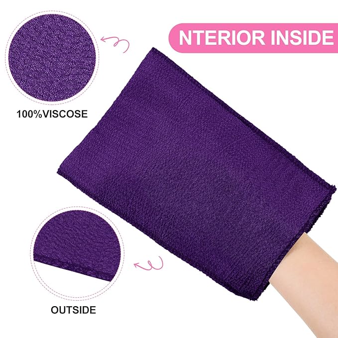 Tatuo 12 Pieces Korean Exfoliating Mitt Glove Italy Towel Body Skin Scrubber - Image 5